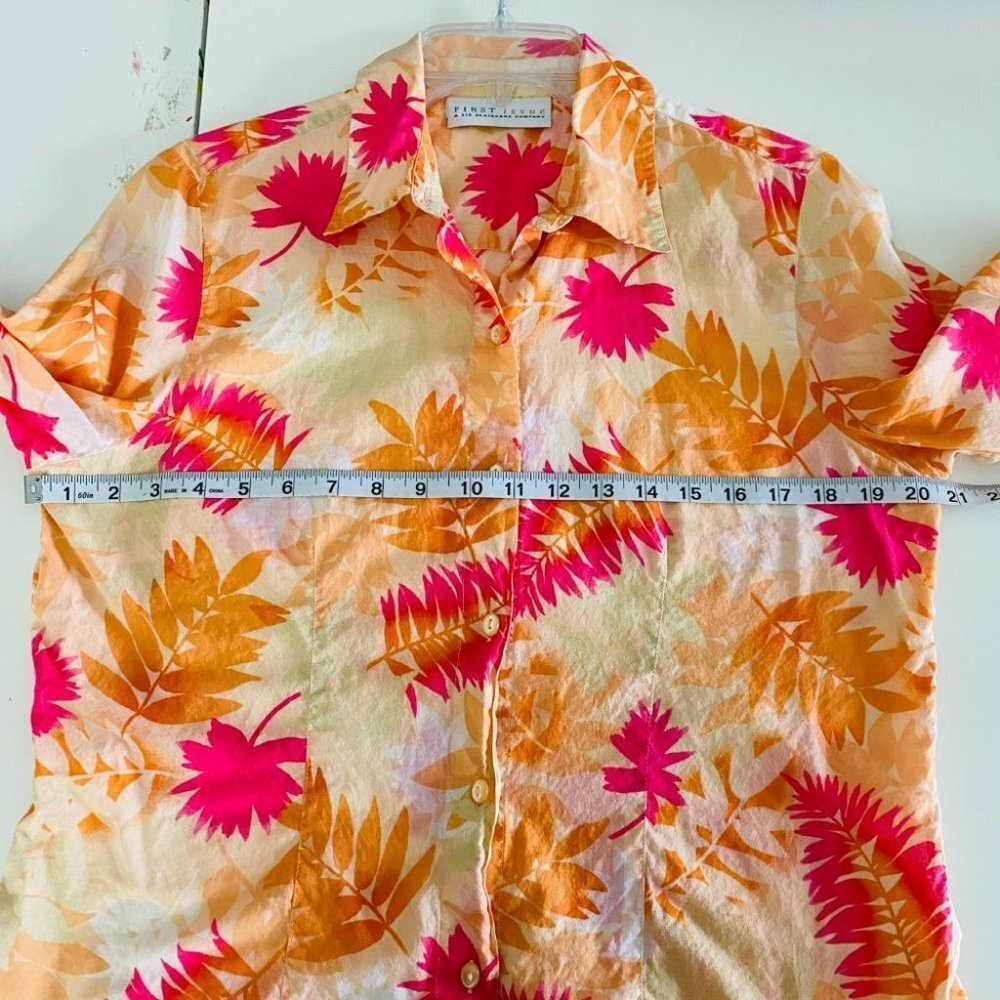 First Issue Lightweight Palm Tree Button Down Shi… - image 8